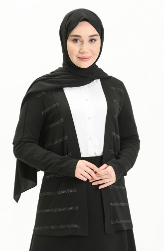 Schwarz Strickjacke 22955-01