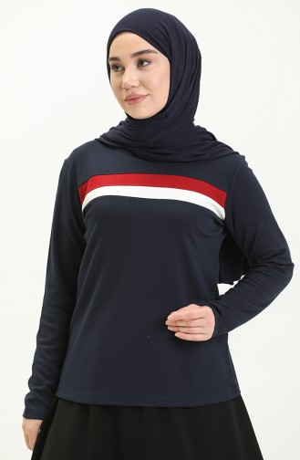 Navy Blue Blouse 22622-04