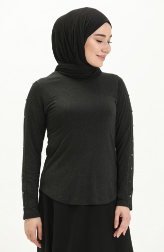 Kol Detaylı Bluz 22706-01 Antrasit