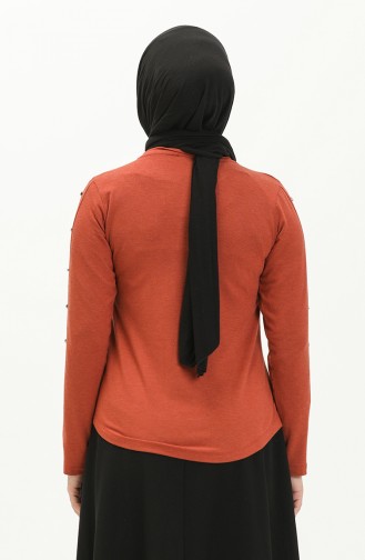 Ziegelrot Bluse 22706-02