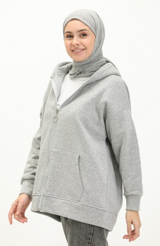 Hooded Cardigan 22158-01 Gray 22158-01