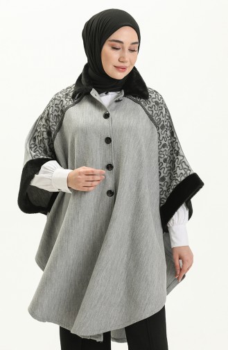 Gray Poncho 1027-008