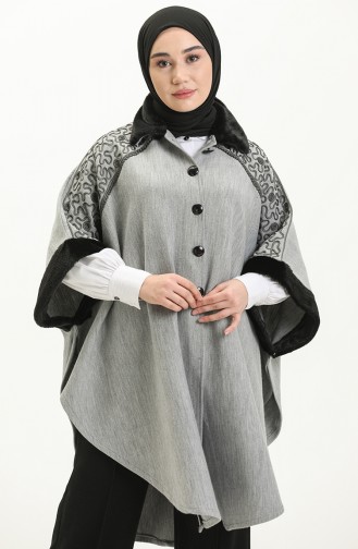 Gray Poncho 1027-008