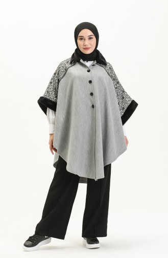 Gray Poncho 1027-008