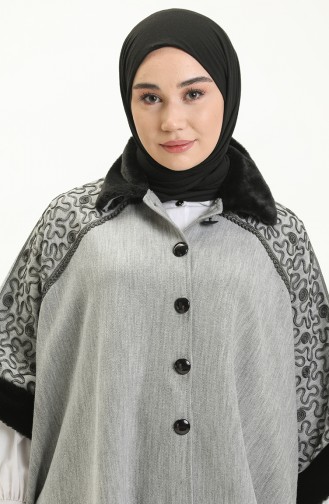 Gray Poncho 1027-008