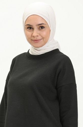 Yanı Yırtmaçlı Sweatshirt 22157-01 Siyah