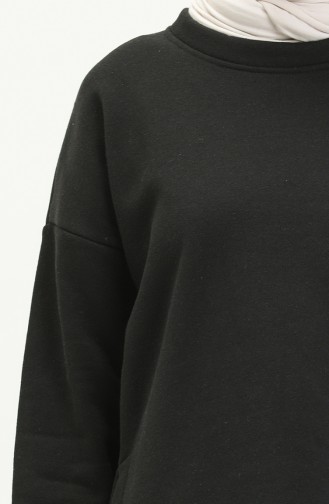 Side Slit Sweatshirt 22157-01 Black 22157-01