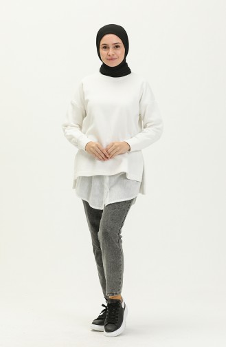 Sweat-shirt 22157-02 Ecru 22157-02