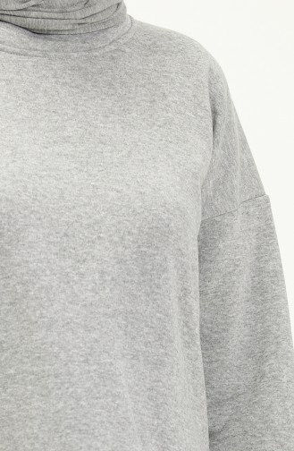 Side Slit Sweatshirt 22157-03 Gray 22157-03