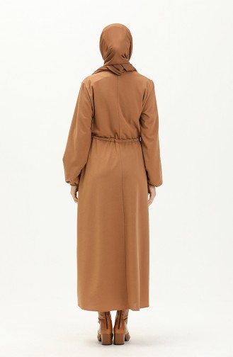 Tan Hijab Dress 5813-03