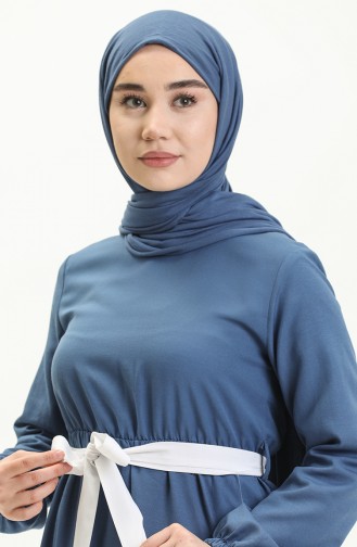 Indigo Hijab Kleider 10347-03