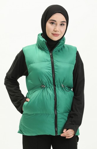 Fermuarlı Şişme Yelek 2007-02 Yeşil