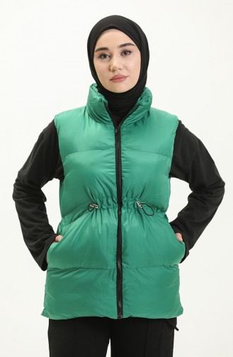 Fermuarlı Şişme Yelek 2007-02 Yeşil
