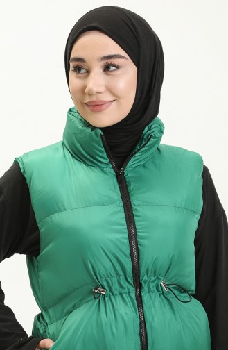 Fermuarlı Şişme Yelek 2007-02 Yeşil