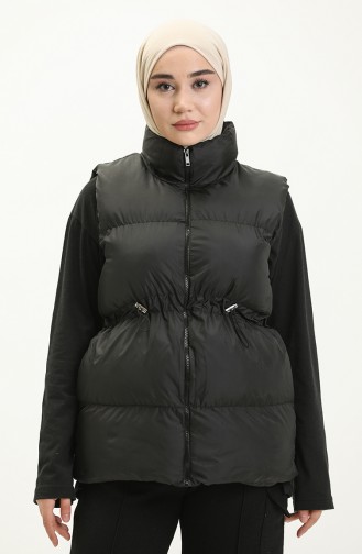 Fermuarlı Şişme Yelek 2007-03 Siyah