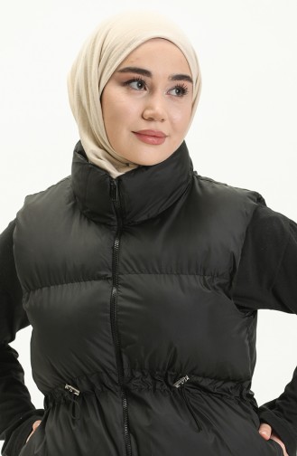 Fermuarlı Şişme Yelek 2007-03 Siyah