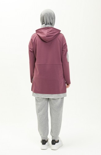 Cotton Tunic Trousers Tracksuit 2030-02 Dusty Rose 2030-02