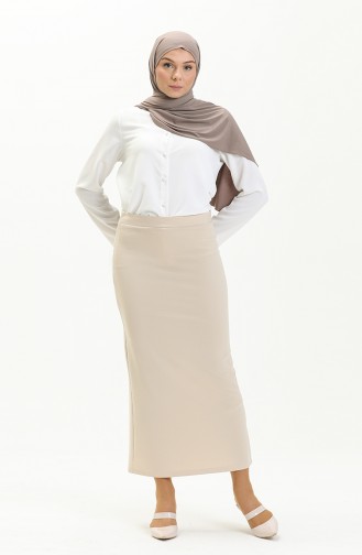 Beli Lastikli Etek 2229-04 Bej