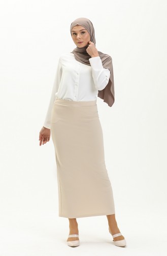 Beli Lastikli Etek 2229-04 Bej
