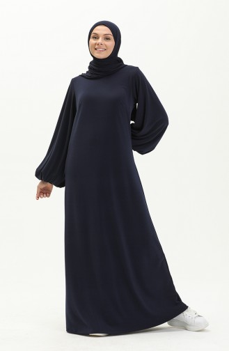 Dunkelblau Hijab Kleider 228461-01