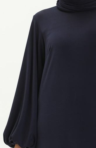 Navy Blue Hijab Dress 228461-01