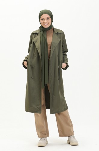 Khaki Trench Coats Models 10067-05