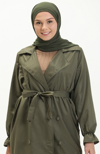 Khaki Trench Coats Models 10067-05