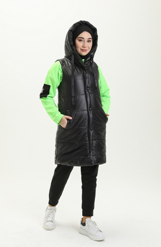 Schwarz Strickjacke 1818-06