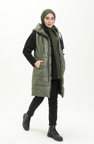 Khaki Strickjacke 1818-07