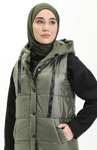 Khaki Strickjacke 1818-07