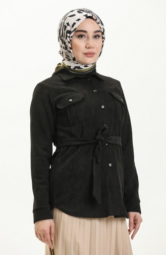 Cepli Süet Gömlek 0657-01 Siyah