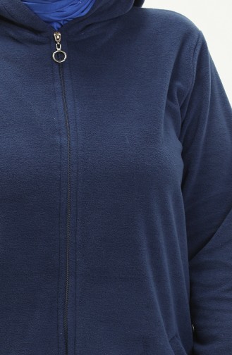 Büyük Beden Polar Hırka 0007-06 İndigo