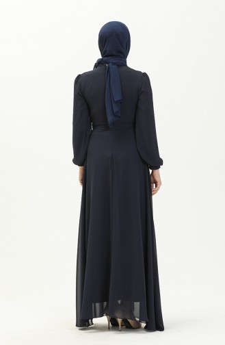 Habillé Hijab Bleu Marine 5695-11