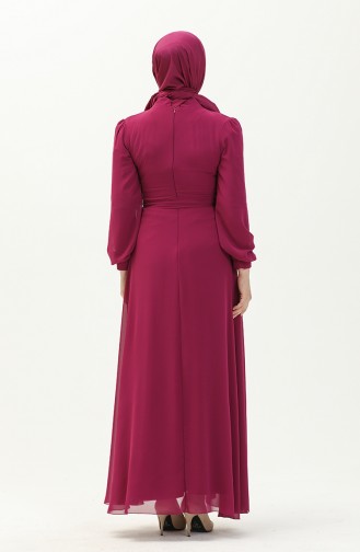 Purple Hijab Evening Dress 5695-13