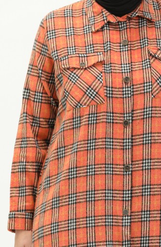 Plus Size Plaid Tunic 2003-02 Orange 2003-02