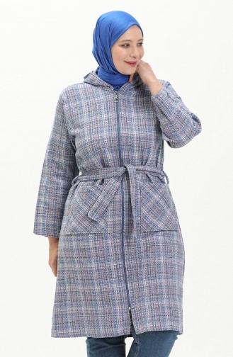 Plus Size Plaid Cape 2004-04 Indigo 2004-04