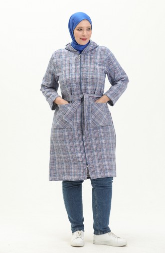 Plus Size Plaid Cape 2004-04 Indigo 2004-04