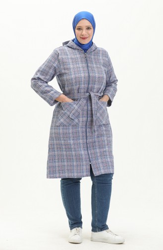 Plus Size Plaid Cape 2004-04 Indigo 2004-04