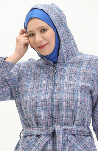 Plus Size Plaid Cape 2004-04 Indigo 2004-04