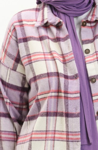 Plus Size Plaid Tunic 2009-05 Lilac 2009-05