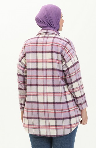 Plus Size Plaid Tunic 2009-05 Lilac 2009-05