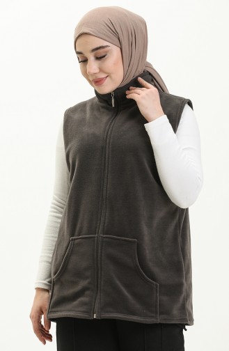 Fleece-Strickjacke mit Kapuze 0008-01 Anthrazit 0008-01
