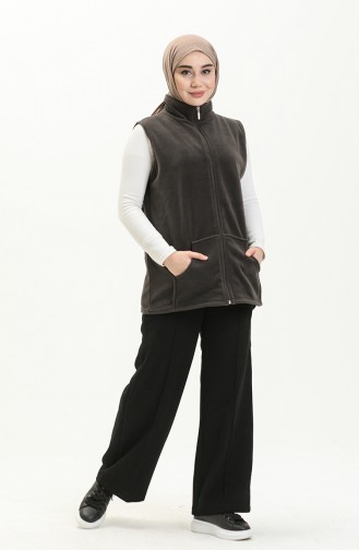 Fleece-Strickjacke mit Kapuze 0008-01 Anthrazit 0008-01