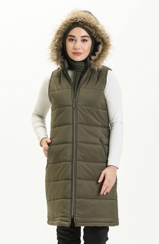 Pelz gesteppt Weste 513622-02 Khaki 513622-02