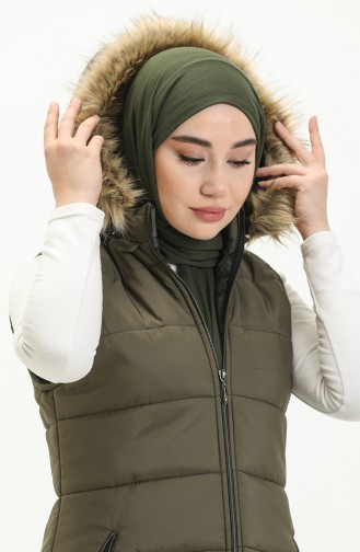 Pelz gesteppt Weste 513622-02 Khaki 513622-02