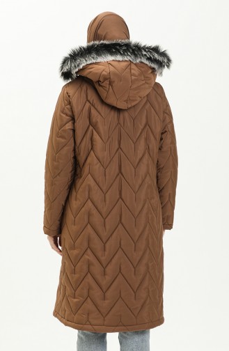 Hooded Quilted Coat 517622-01 Tan 517622-01