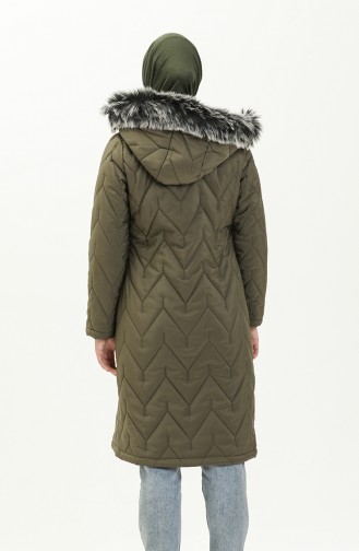 Hooded Quilted Coat 517622-03 Khaki 517622-03