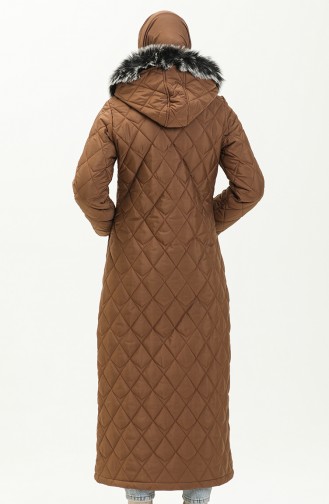 Earthquake Solidarity Mobilization - Hooded Quilted Coat 5175-03 Tan 5175-03