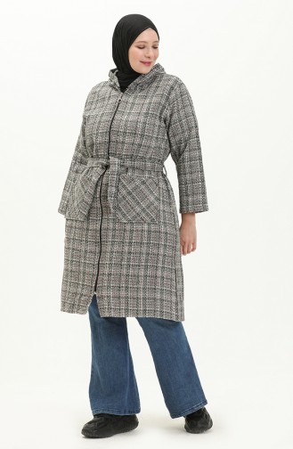 Plus Size Plaid Cape 2004-01 Black Powder 2004-01