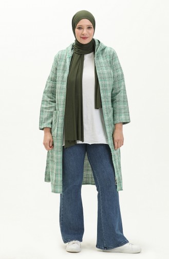 Plus Size Plaid Tunic 2004-02 Green 2004-02